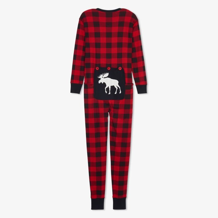 Little Blue House by Hatley Moose on Plaid | Union Suit