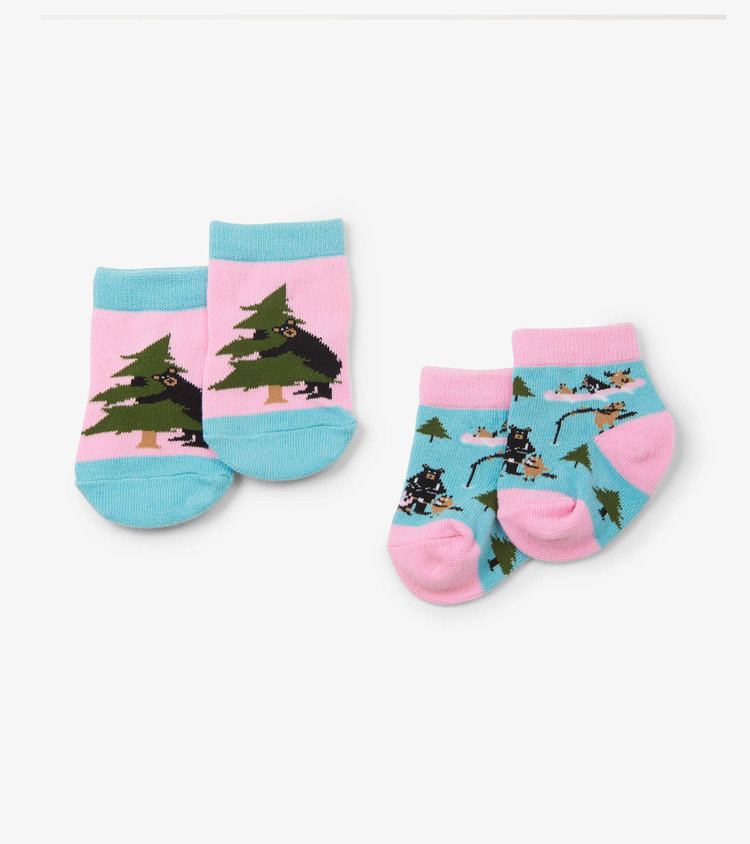 Little Blue House by Hatley Life in the Wild Pink | Baby Socks
