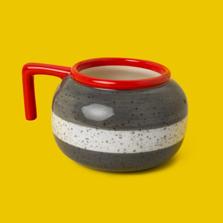Main and Local Curling Rock Mug | Red