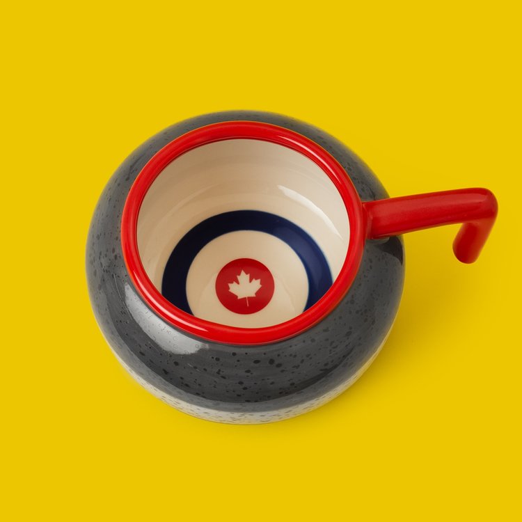 Main and Local Curling Rock Mug | Red