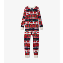 Little Blue House by Hatley Fair Isle Bear | Kids Union Suit