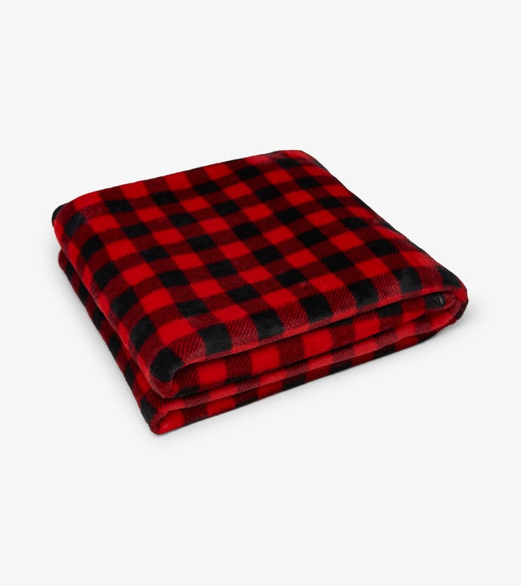 Little Blue House by Hatley Buffalo Plaid | Fleece Blanket