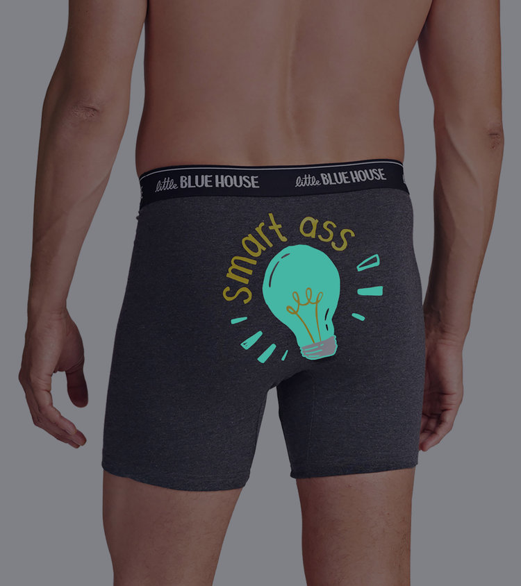 Little Blue House by Hatley Smart Ass | Glow in the Dark Boxer Briefs