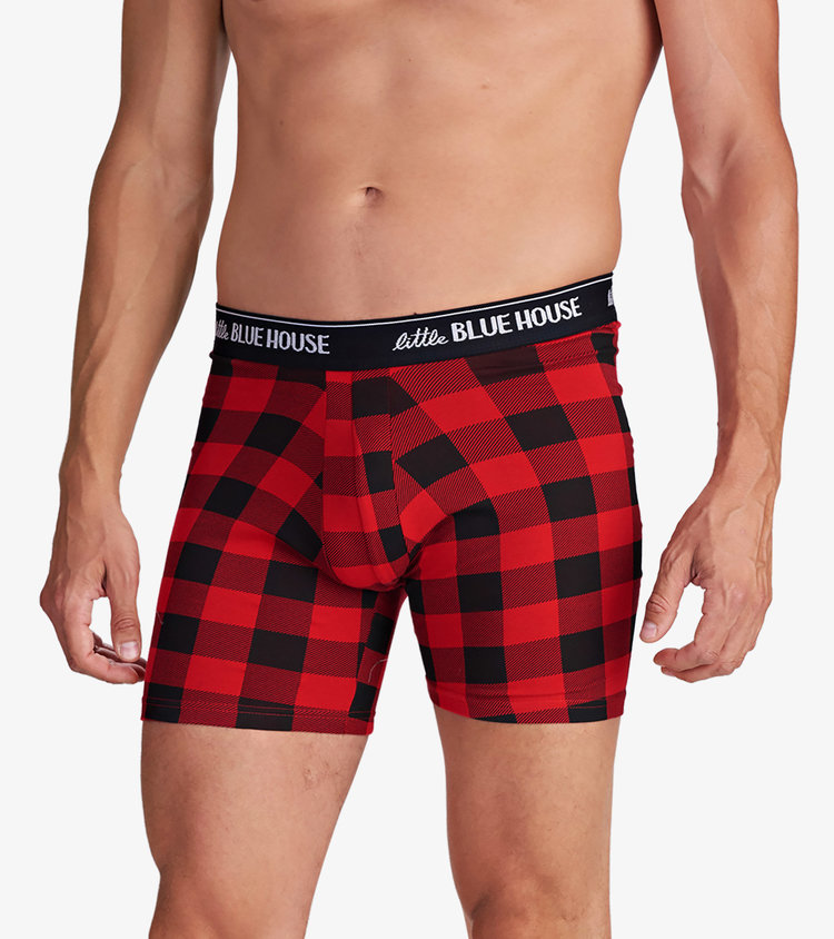 Little Blue House by Hatley Buffalo Plaid | Boxer Briefs