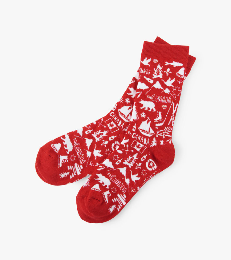 Little Blue House by Hatley Oh Canada | Women's Crew Socks