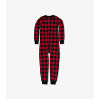Little Blue House by Hatley Plaid Moose | Children's Union Suit