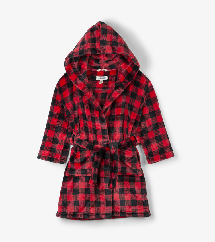 Little Blue House by Hatley Buffalo Plaid | Fleece Robe