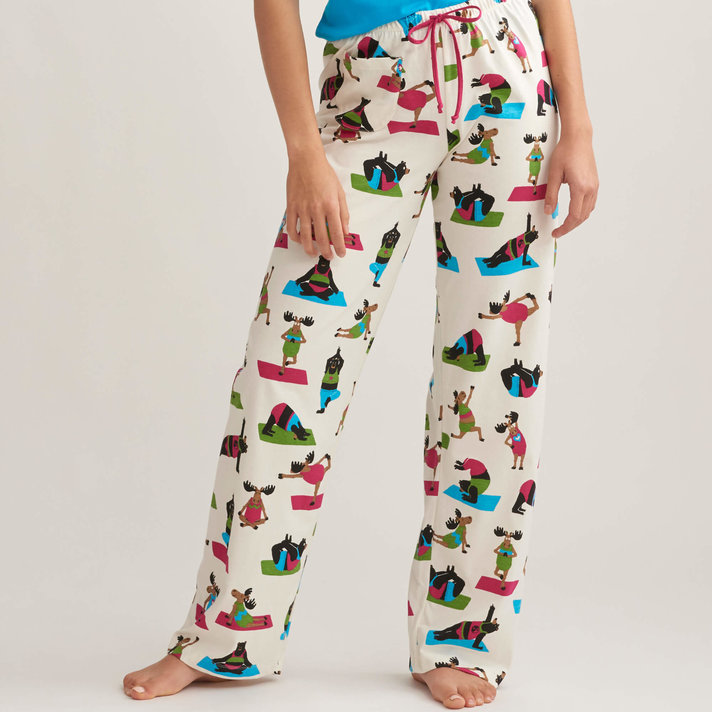 Glamping Women's Tee and Pants Pajama Separates - Little Blue House CA