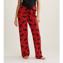 Little Blue House by Hatley Moose on Red | Jersey Knit Pants