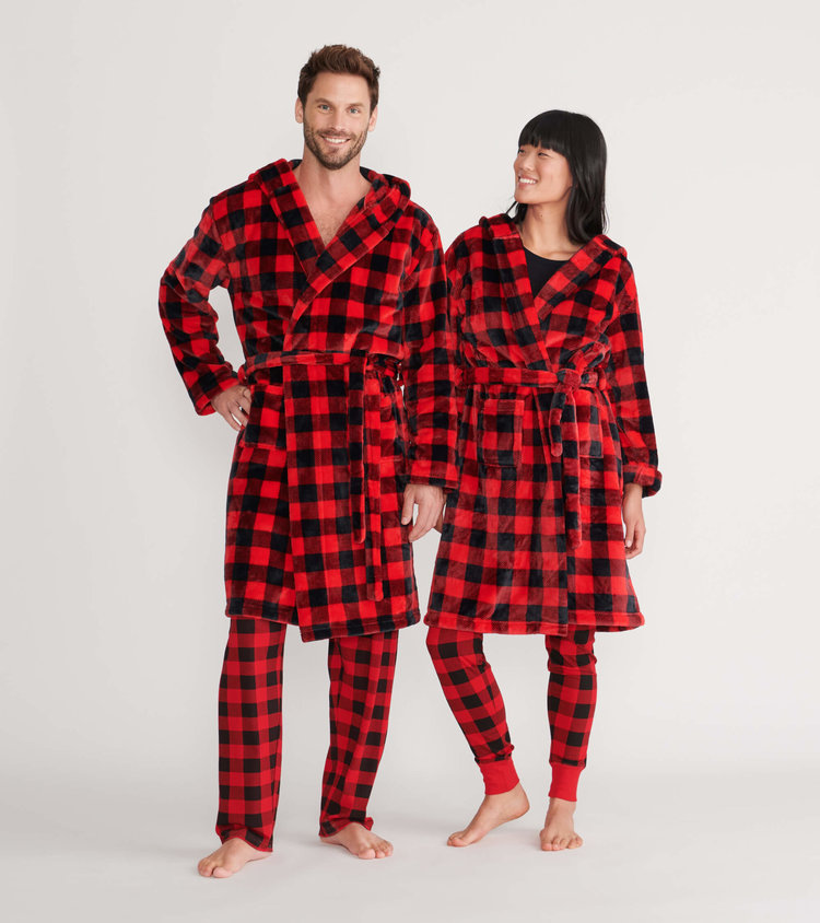 Little Blue House by Hatley Buffalo Plaid | Fleece Robe