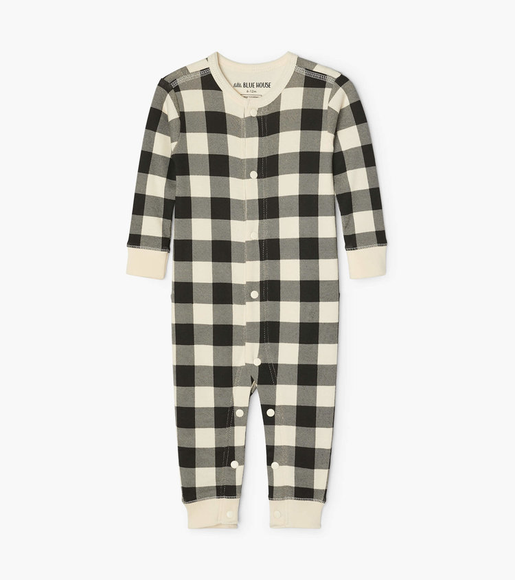Little Blue House by Hatley Cream Plaid | Union Suit