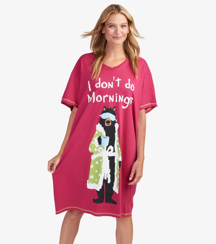 Little Blue House by Hatley I Don't Do Mornings | Sleep Shirt