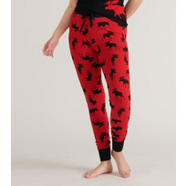 Little Blue House by Hatley Moose on Red |  Sleep Leggings