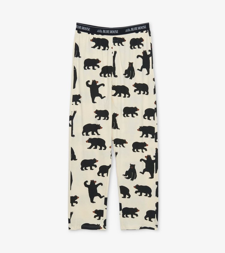 Little Blue House by Hatley Black Bears | Jersey Pants