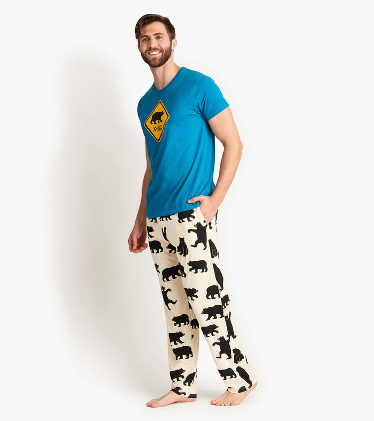 Little Blue House by Hatley Black Bears | Jersey Pants