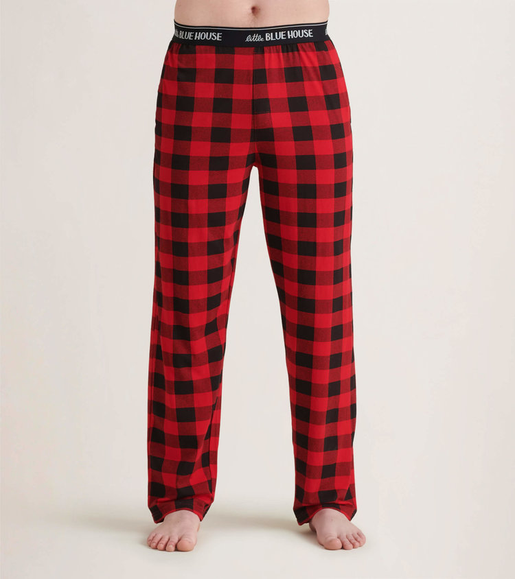 Little Blue House by Hatley Buffalo Plaid | Jersey Pants