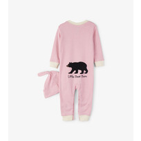 Little Blue House by Hatley Pink Little Bear Bum | Coverall & Hat