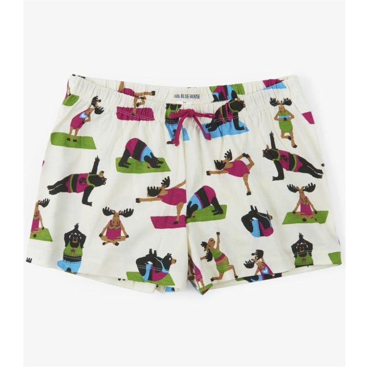 Little Blue House by Hatley Yoga Bear | Sleep Shorts