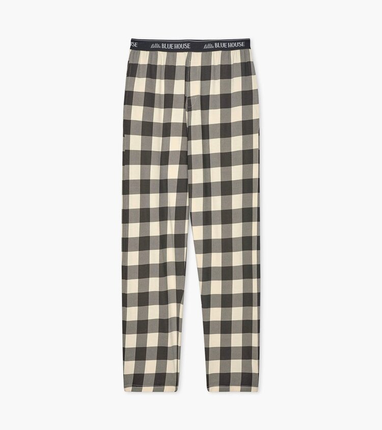 Little Blue House by Hatley  Cream Plaid | Jersey Pajama Pants