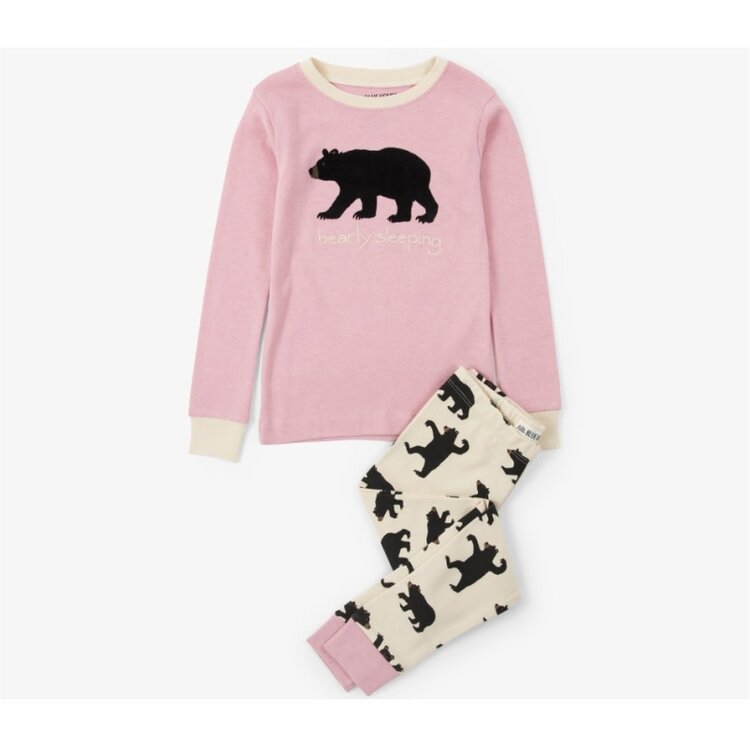 Little Blue House by Hatley Pink Bearly Sleeping | Pajama Set