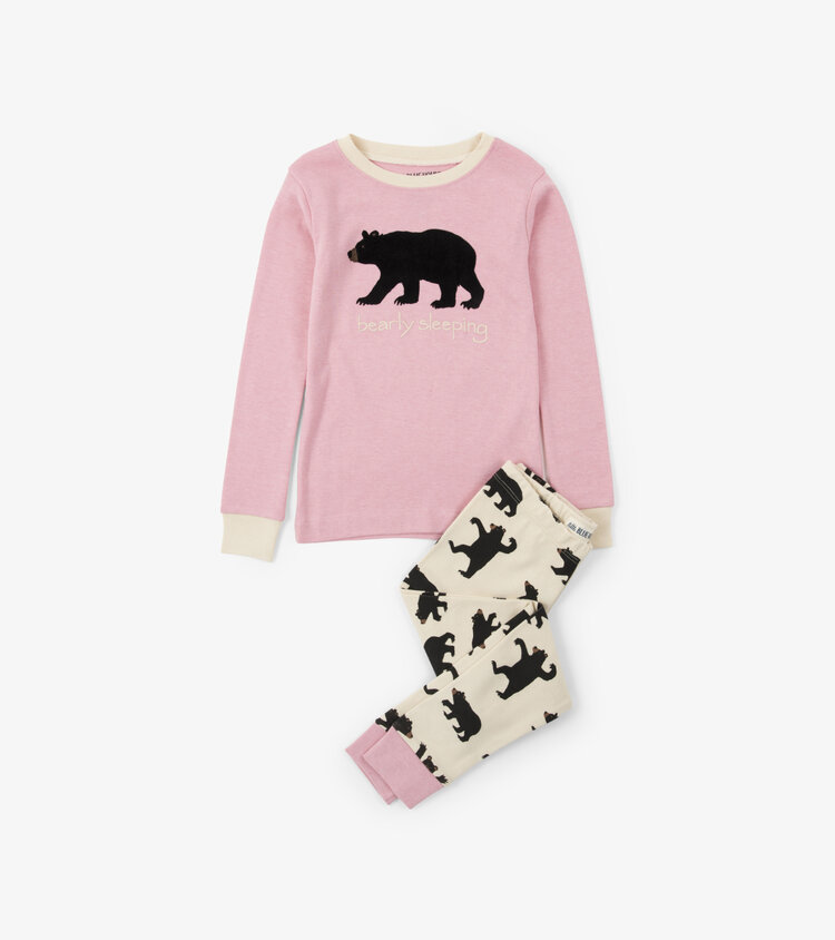 Little Blue House by Hatley Pink Bearly Sleeping | Pajama Set