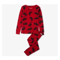 Little Blue House by Hatley Kids Moose on Red | Pajama Set