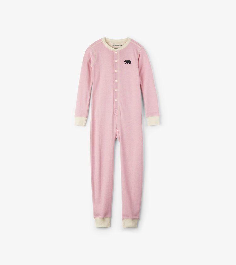 Little Blue House by Hatley Plaid Moose | Children's Union Suit