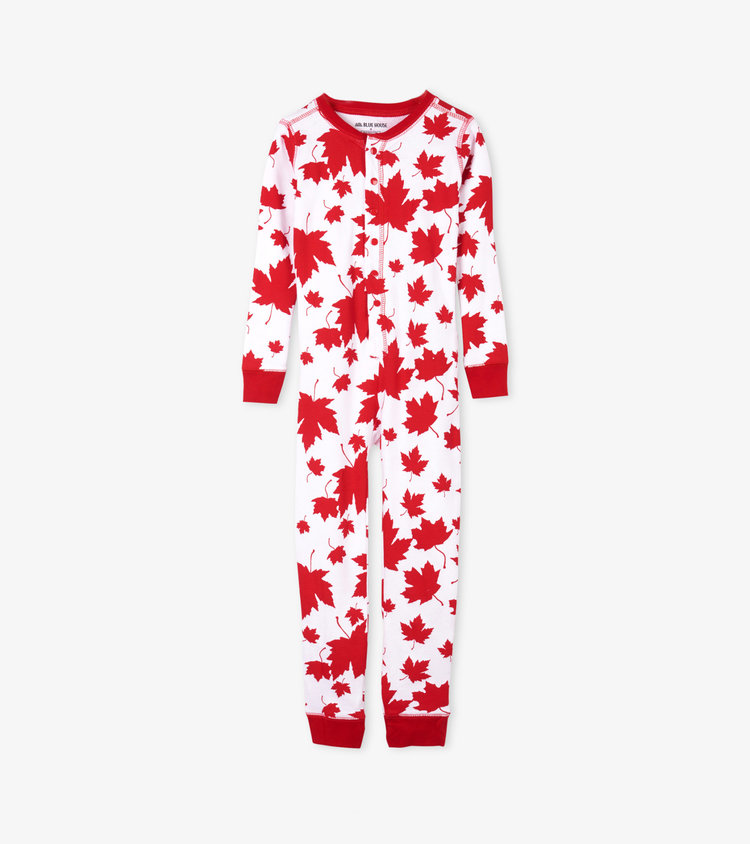 Little Blue House by Hatley Plaid Moose | Children's Union Suit