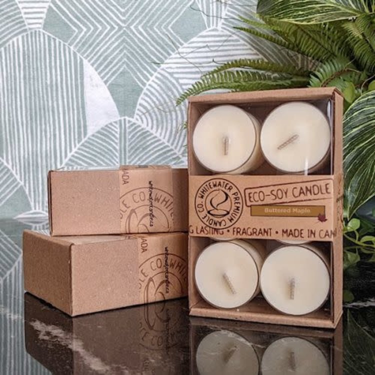 Whitewater Premium Candle Co Buttered Maple | Tea Lights Box of 12