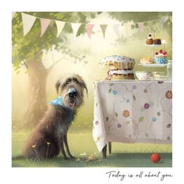 Toby the Dog Toby The Dog  All About You | Blank Greeting Card