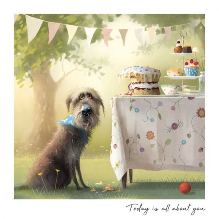 Toby the Dog Toby The Dog  All About You | Blank Greeting Card