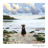 Toby the Dog Toby The Dog  Thinking  of You | Blank Greeting Card