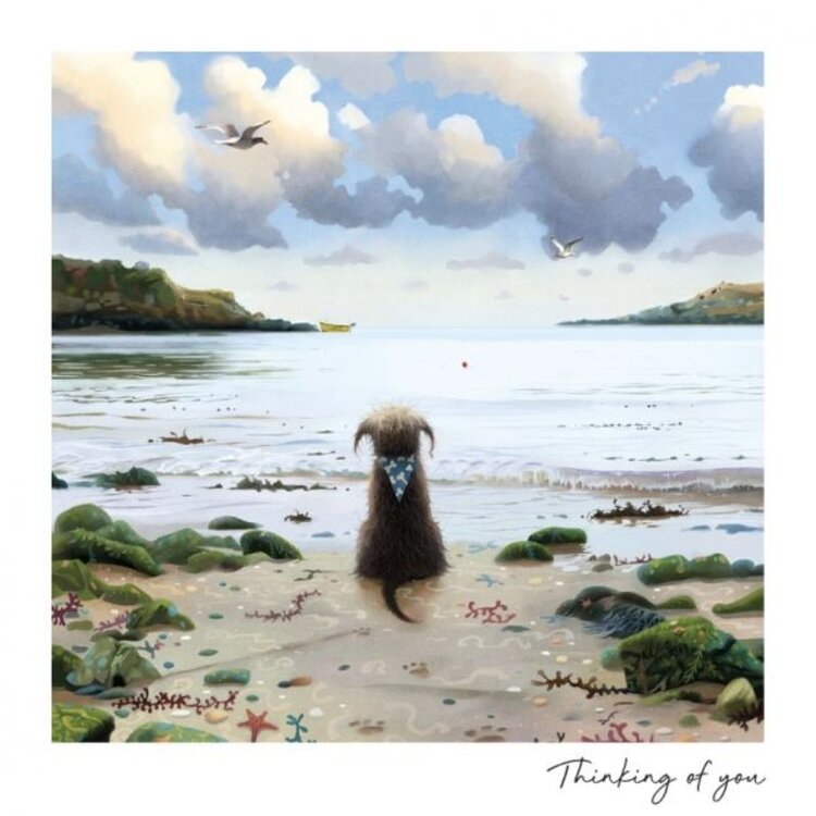 Toby the Dog Toby The Dog  Thinking  of You | Blank Greeting Card