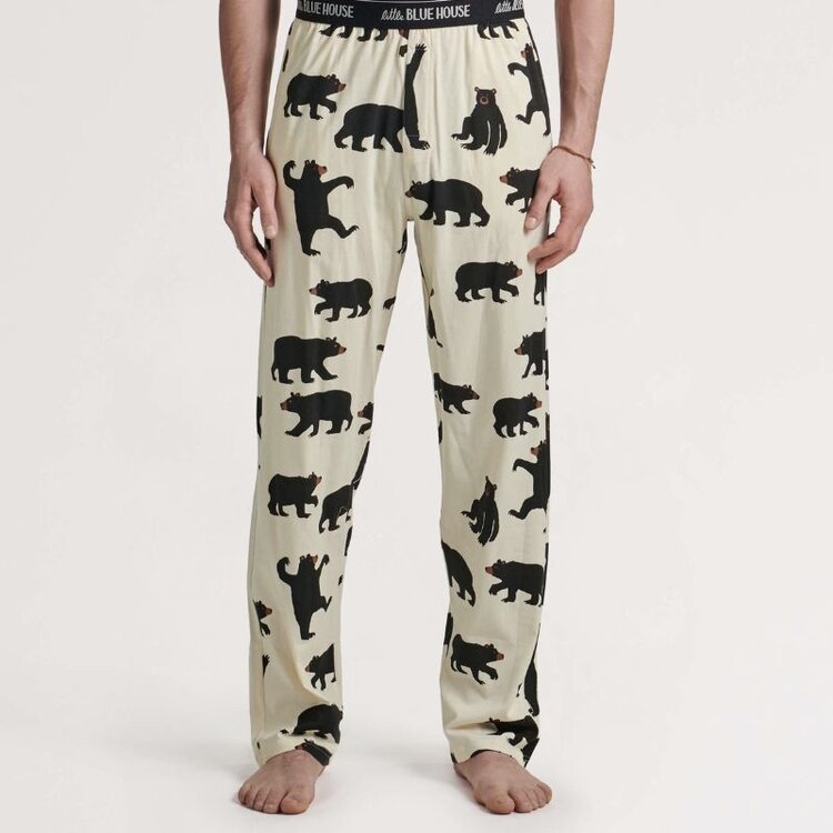 Little Blue House by Hatley Black Bears | Jersey Pants
