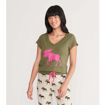 Little Blue House by Hatley Camooseflage | V-Neck Tee