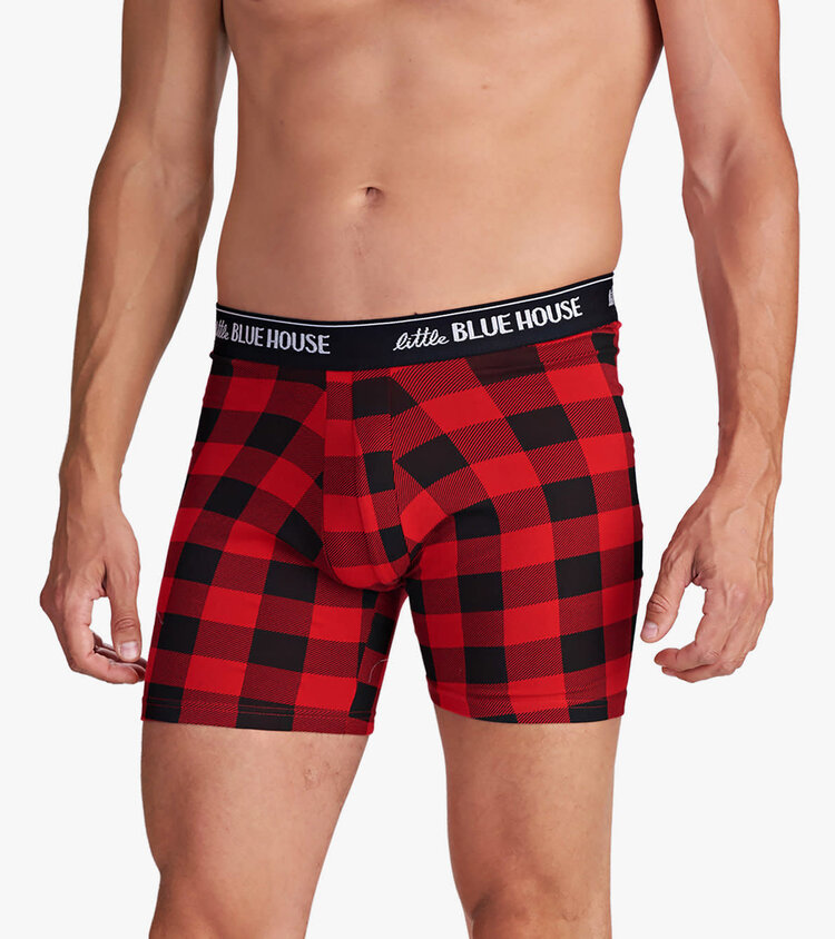 Little Blue House by Hatley Buffalo Plaid | Boxer Briefs