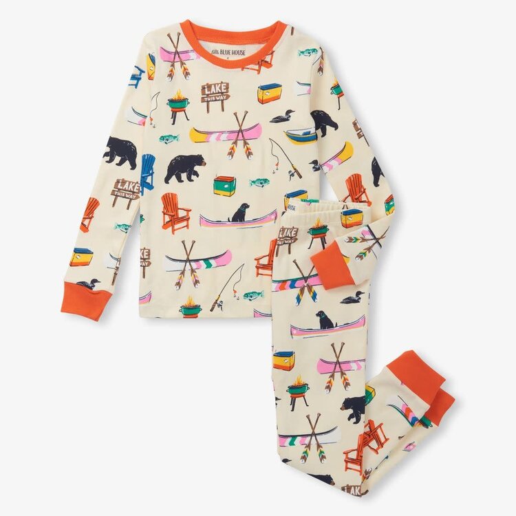Little Blue House by Hatley Kids Cream On The Lake  | Pajama Set