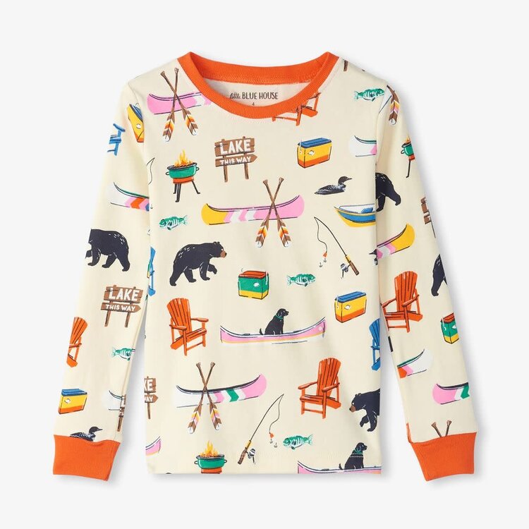 Little Blue House by Hatley Kids Cream On The Lake  | Pajama Set