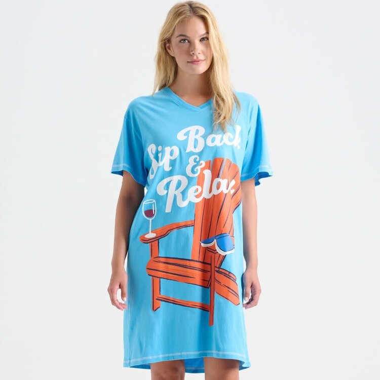 Little Blue House by Hatley Sip Back and Relax | Sleepshirt