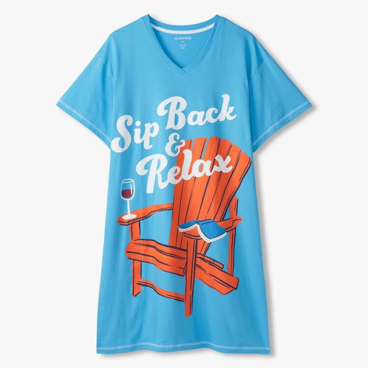 Little Blue House by Hatley Sip Back and Relax | Sleepshirt