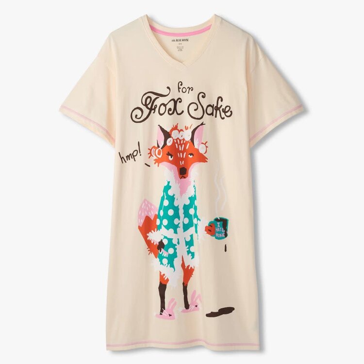 Little Blue House by Hatley Cream For Fox Sake  | Sleepshirt