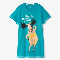 Little Blue House by Hatley Want to Moose Around | Sleepshirt
