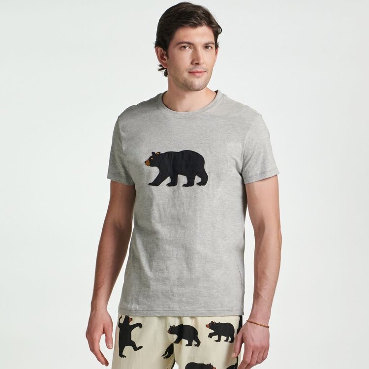 Little Blue House by Hatley Bear on Grey | Tee