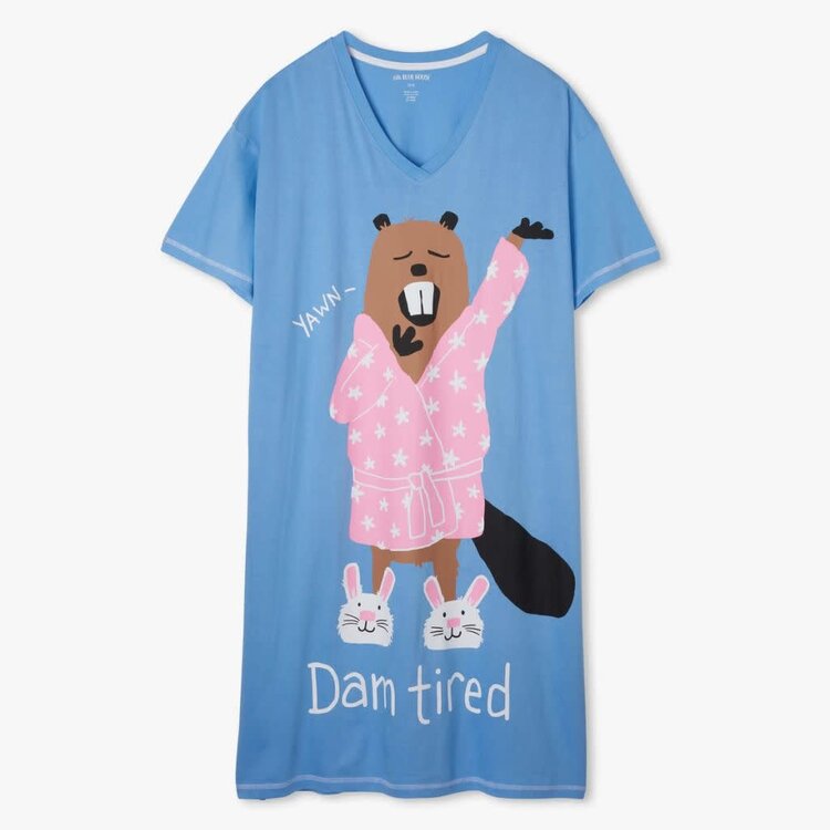 Little Blue House by Hatley Dam Tired | Sleepshirt