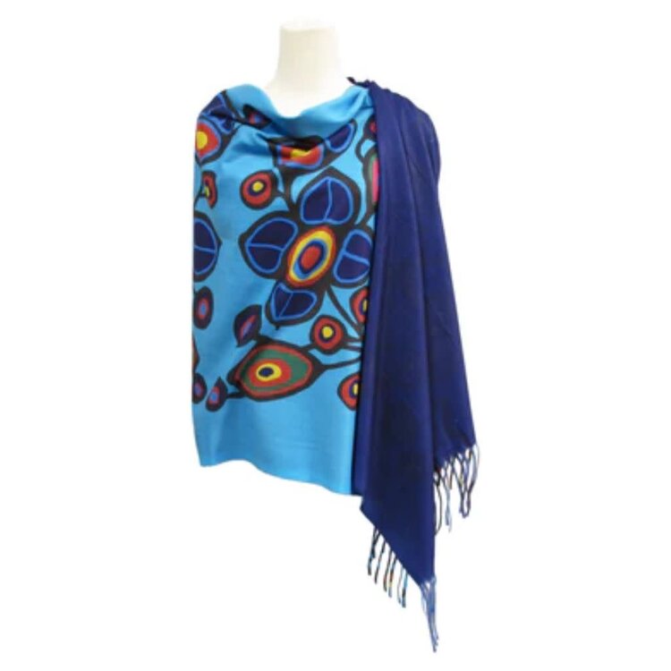 Oscardo Flowers & Birds | Eco Art Print Shawl