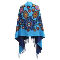 Oscardo Flowers & Birds | Eco Art Print Shawl