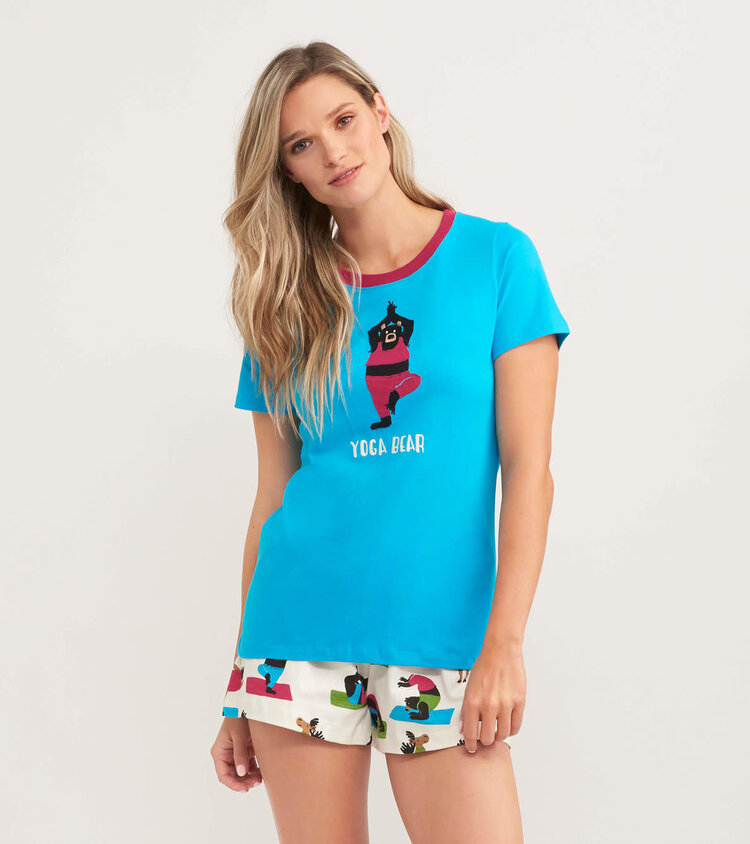 Little Blue House by Hatley Yoga Bear | Pajama Tee