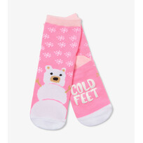 Little Blue House by Hatley Pink Snow Bear | Crew Socks