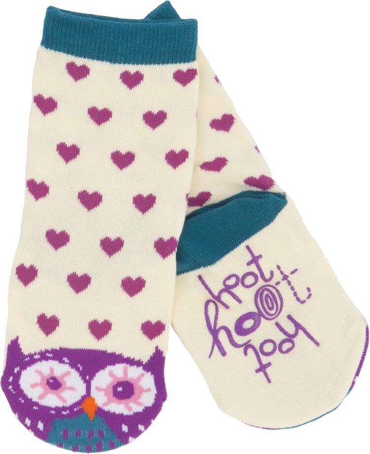 Little Blue House by Hatley Hoot Hoot | Animal Grip Socks