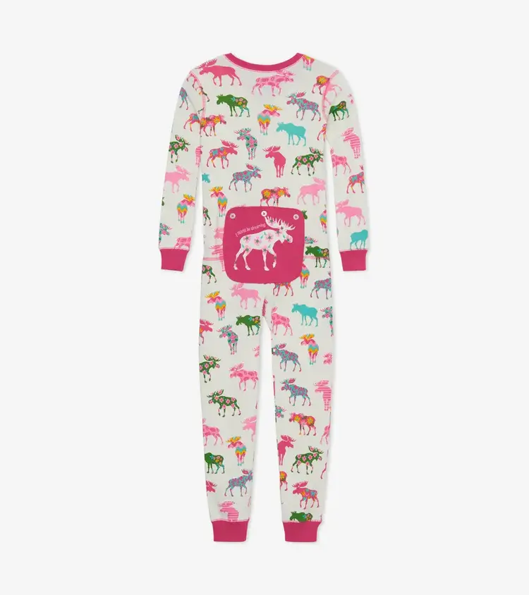 Little Blue House by Hatley Patterned Moose | Union Suit